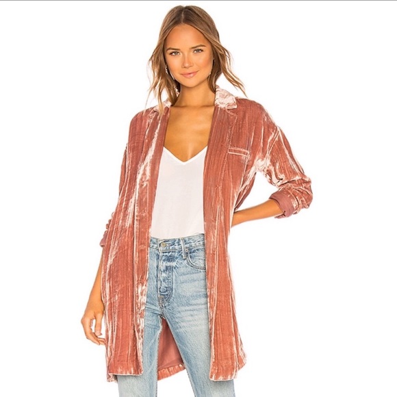 J Brand Tops - J Brand Deep Blush Velvet Crush Duster